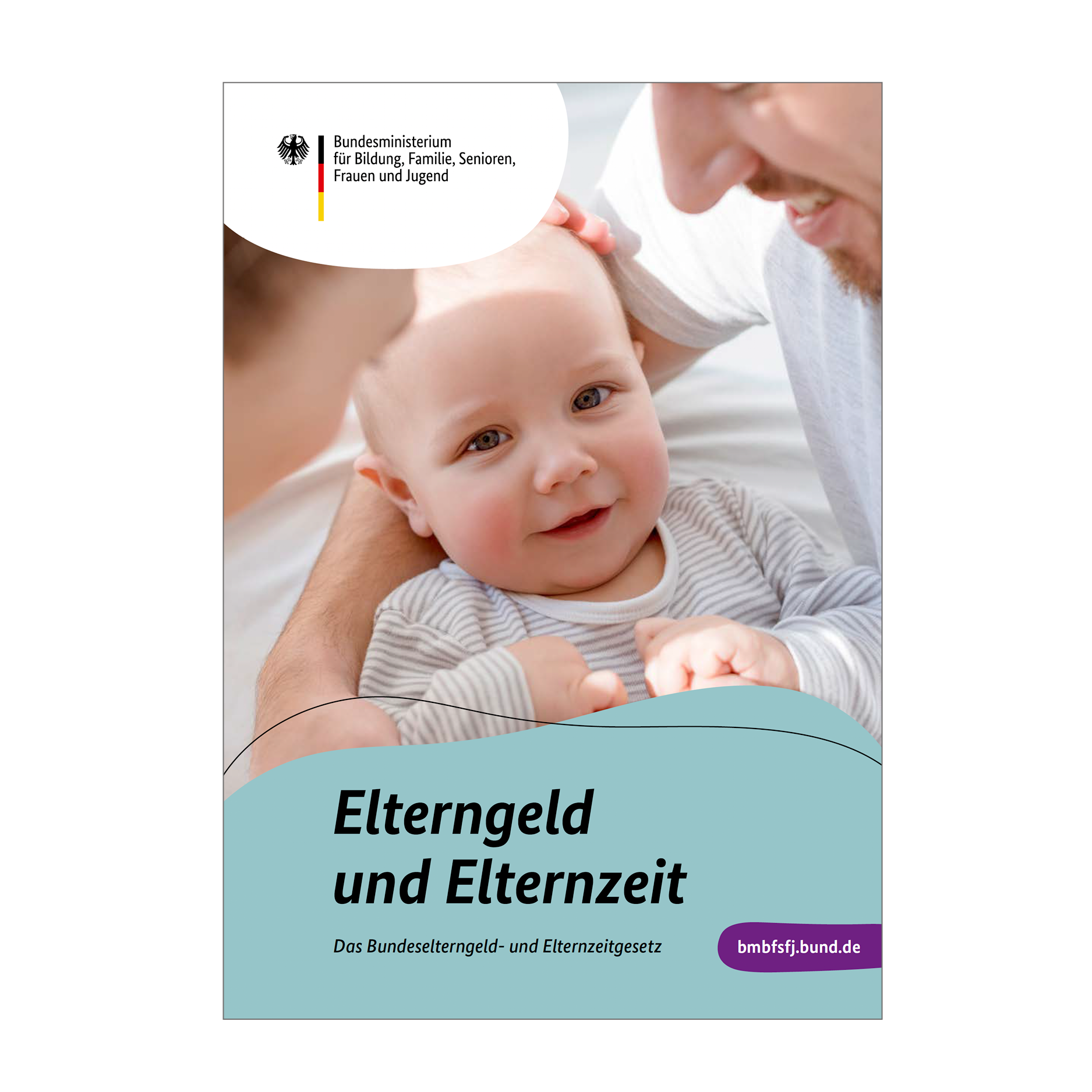 Das Titelbild der Broschüre zum Elterngeld zeigt ein Baby.