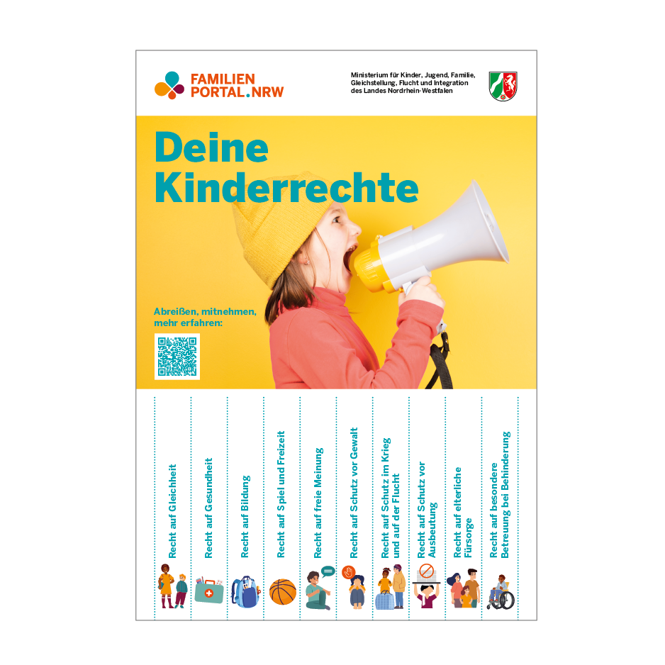 Abreiß-Poster mit 10 Kinderrechten