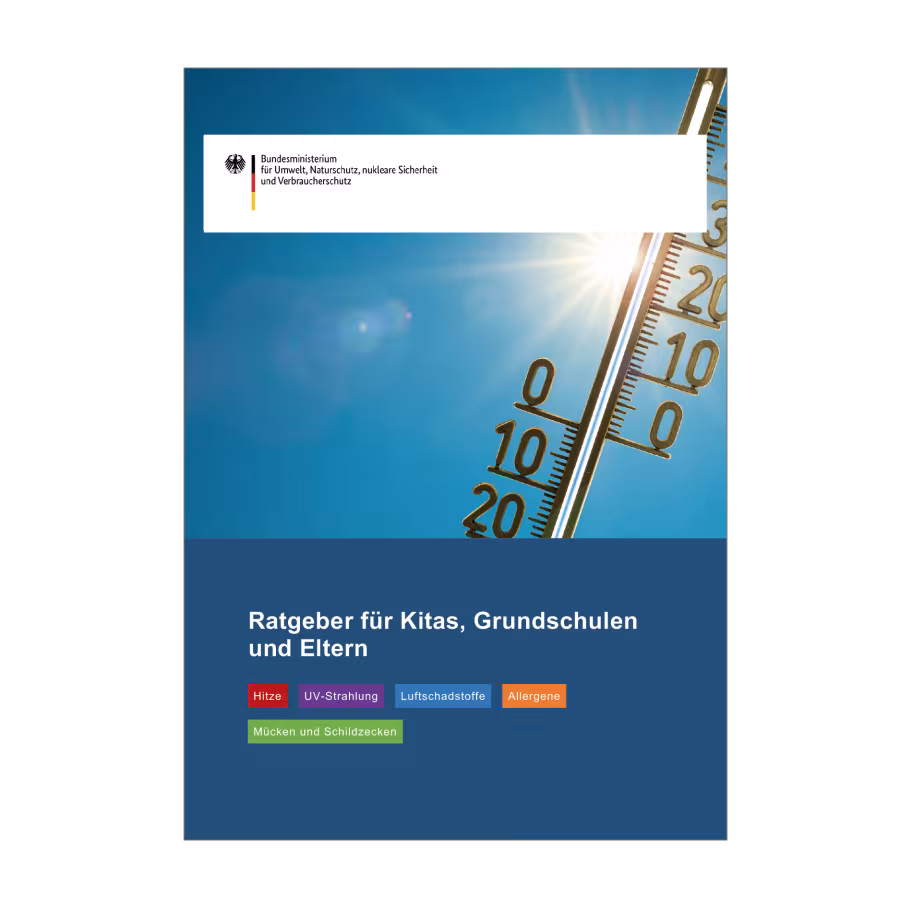 Titelbild der BMUV-Broschüre "Ratgeber für Kitas, Grundschulen und Eltern"