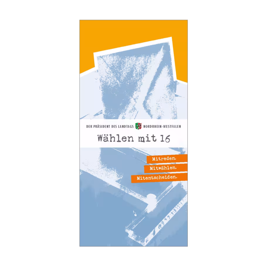 Titelbild des Flyers "Wählen mit 16".